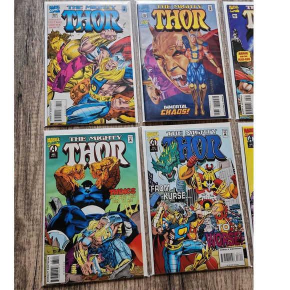 THE MIGHTY THOR 1990's Vintage Comic Lot Marvel Comics 8 Books #481-488 Boarded - Picture 2 of 4